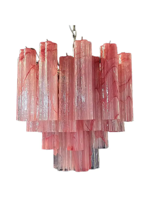 Murano Chandelier 22.8″ – 36 tubes – Alabaster Pink