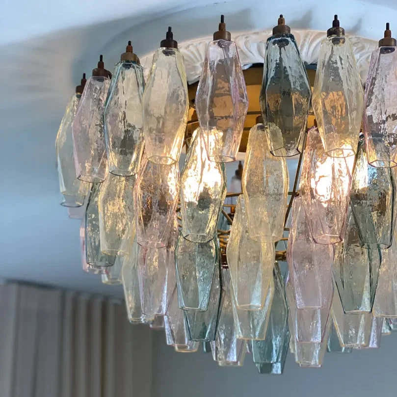 Murano Chandelier – Poliedri – 84 glasses – Multi