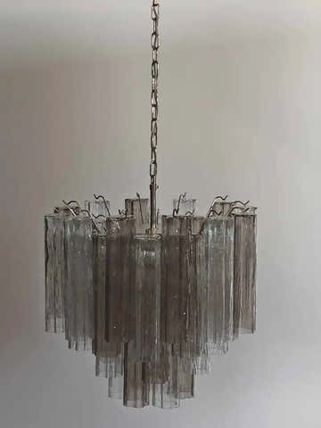 Murano Chandelier 22.8″ – 36 tubes – Smoked/Transparent