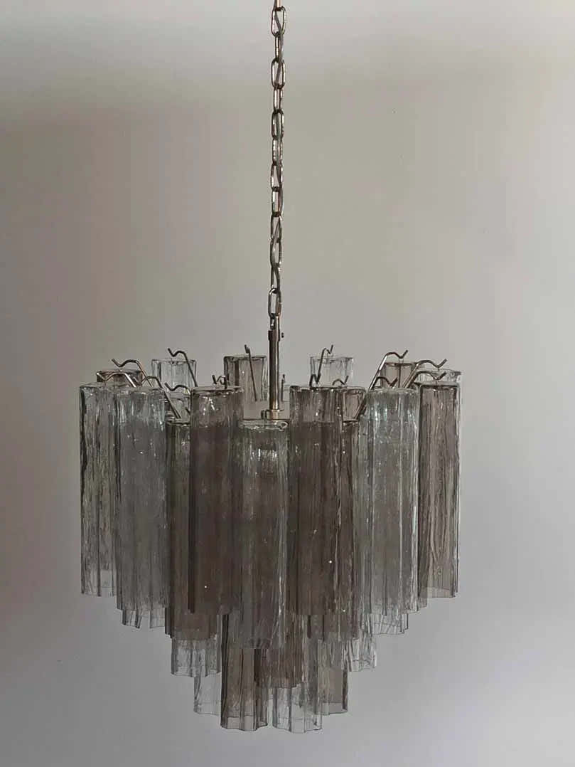 Murano Chandelier 22.8″ – 36 tubes – Smoked/Transparent