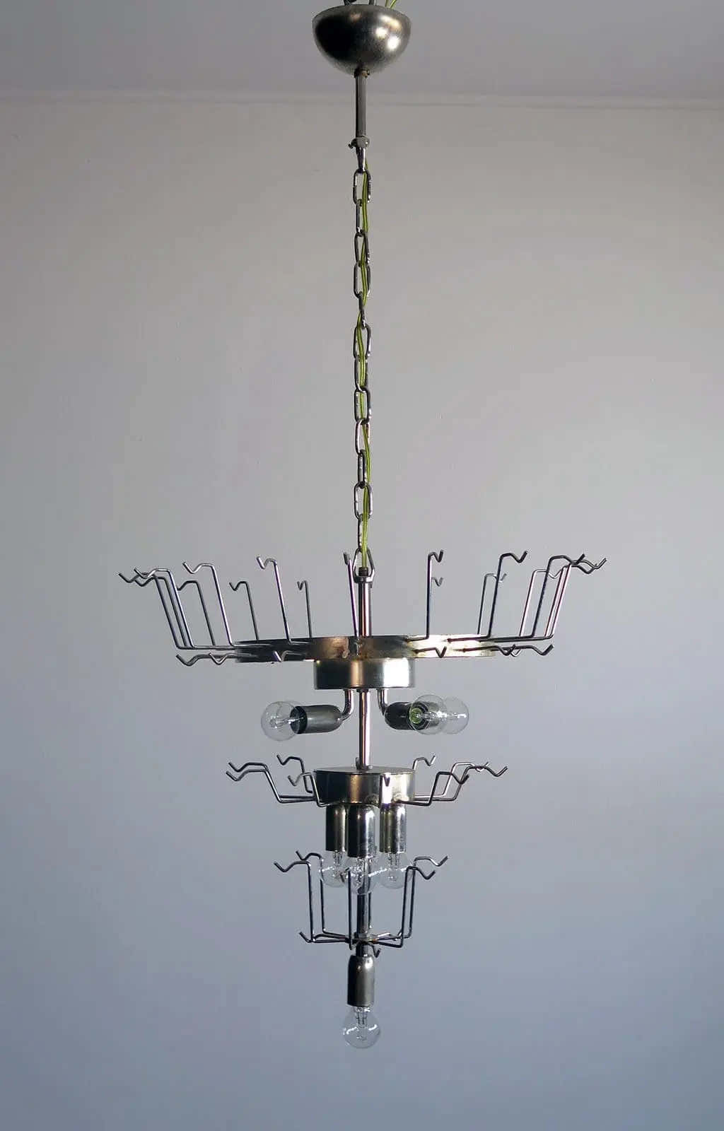 Murano Chandelier – Spiral – 54 prisms – Smoked