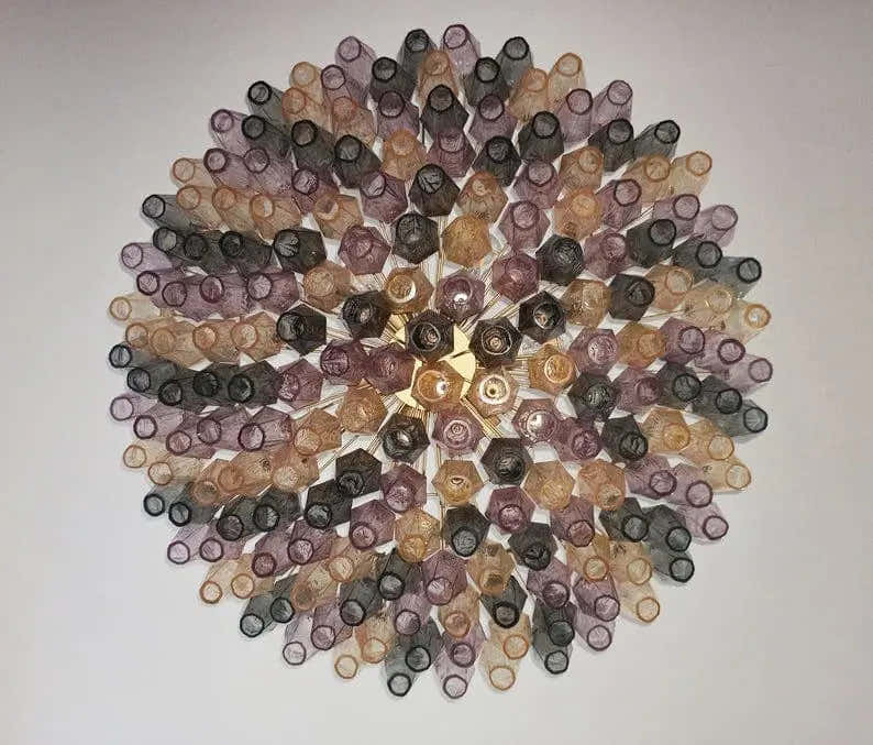 Murano Chandelier – Poliedri – 185 glass – Multi