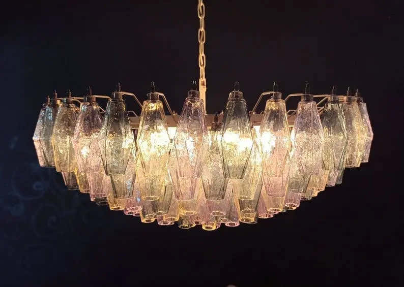 Murano Chandelier – Poliedri – 185 glass – Multi