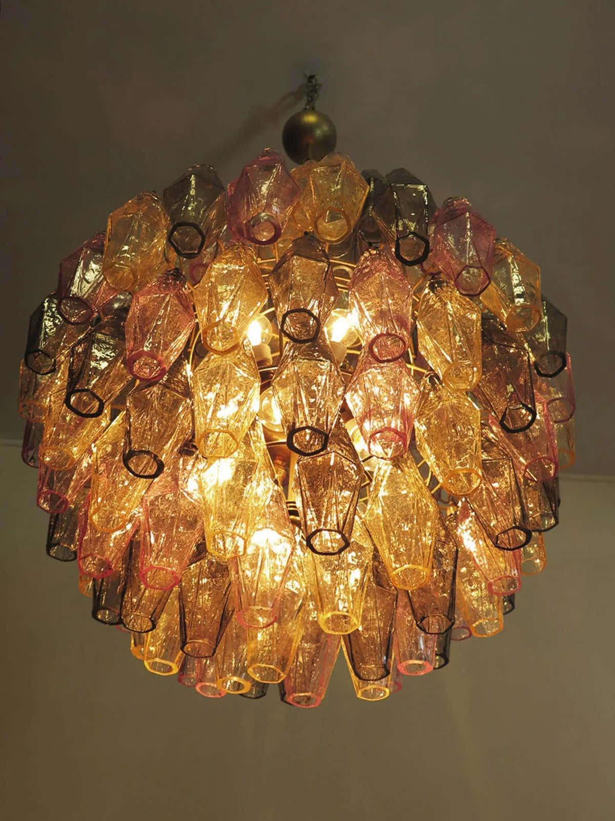 Murano Chandelier – Poliedri – 140 glass – Multi