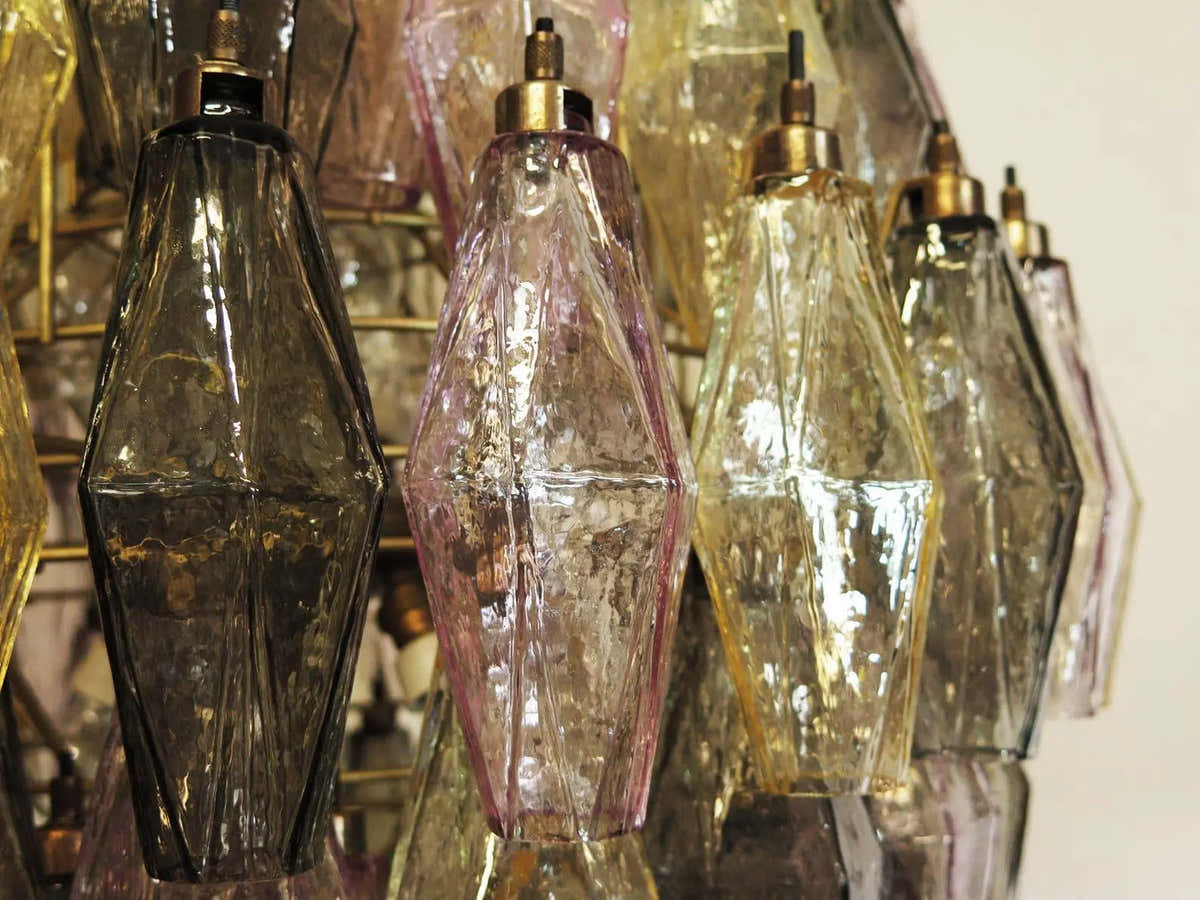 Murano Chandelier – Poliedri – 140 glass – Multi