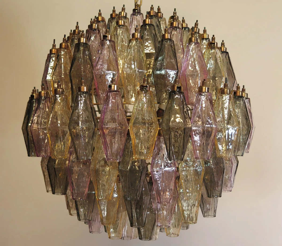 Murano Chandelier – Poliedri – 140 glass – Multi