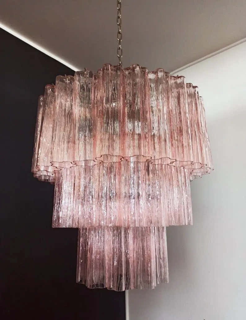 Murano Chandelier 23.6" – 52 tubes – Pink