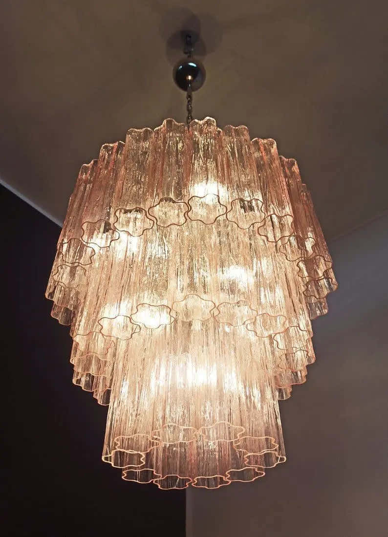 Murano Chandelier 23.6" – 52 tubes – Pink