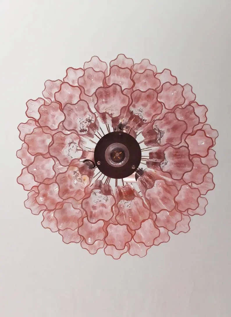 Murano Chandelier 23.6" – 52 tubes – Pink