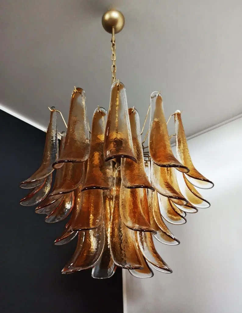 Murano Chandelier – 36 petals – Amber