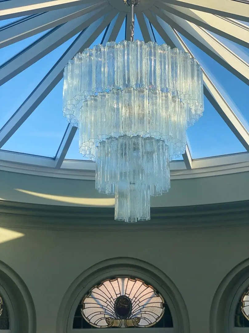 Murano Chandelier 33.5" – 78 tubes – Transparent