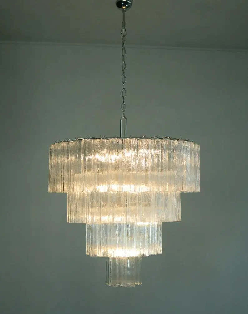 Murano Chandelier 33.5" – 78 tubes – Transparent