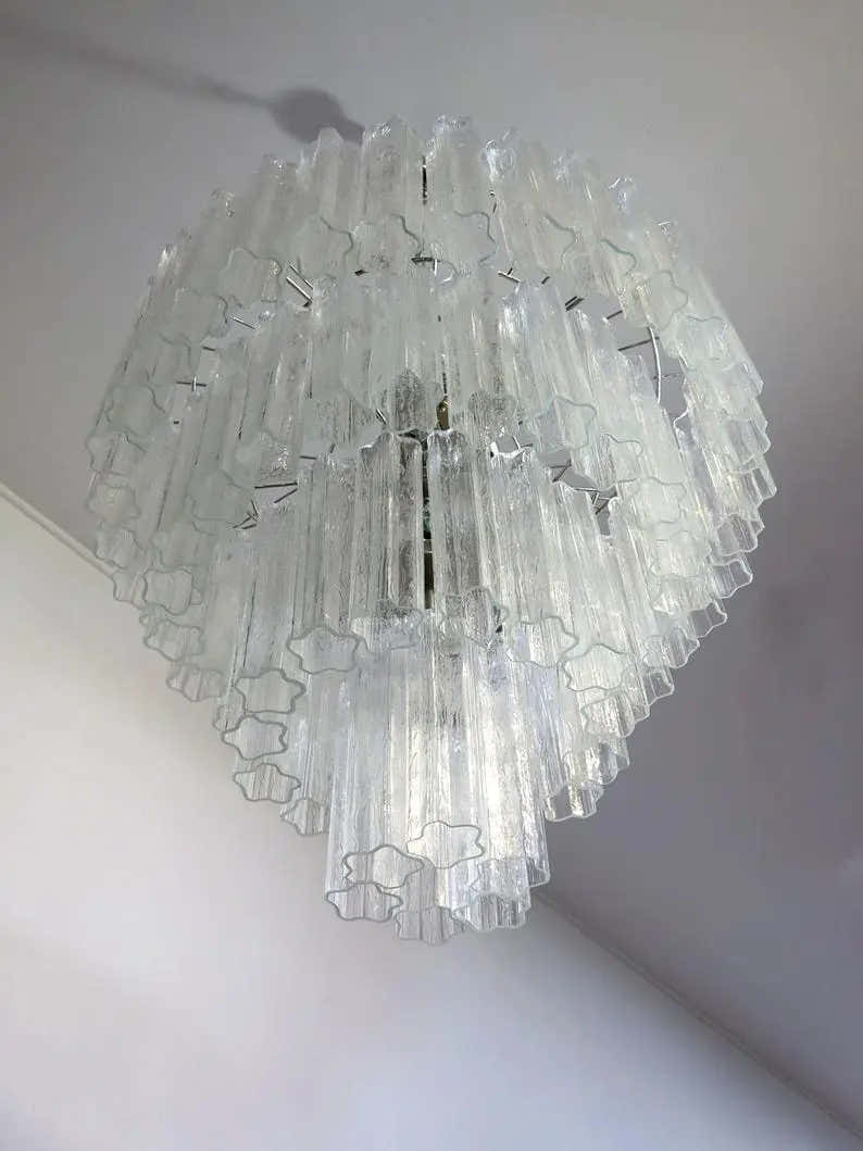 Murano Chandelier 33.5" – 78 tubes – Transparent