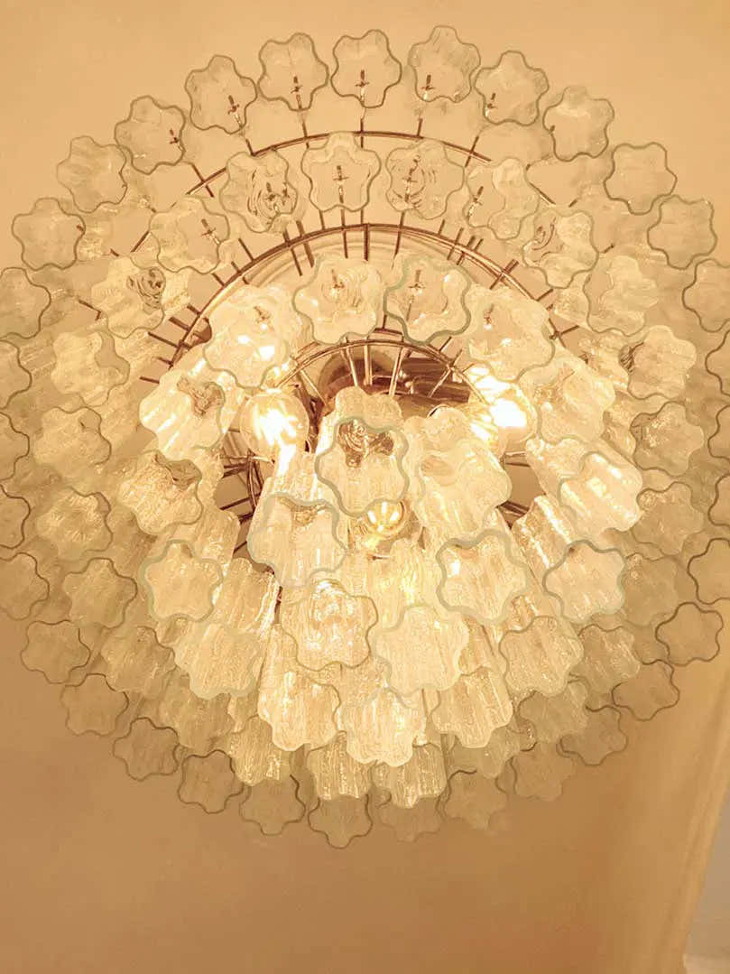 Murano Chandelier 33.5" – 78 tubes – Transparent