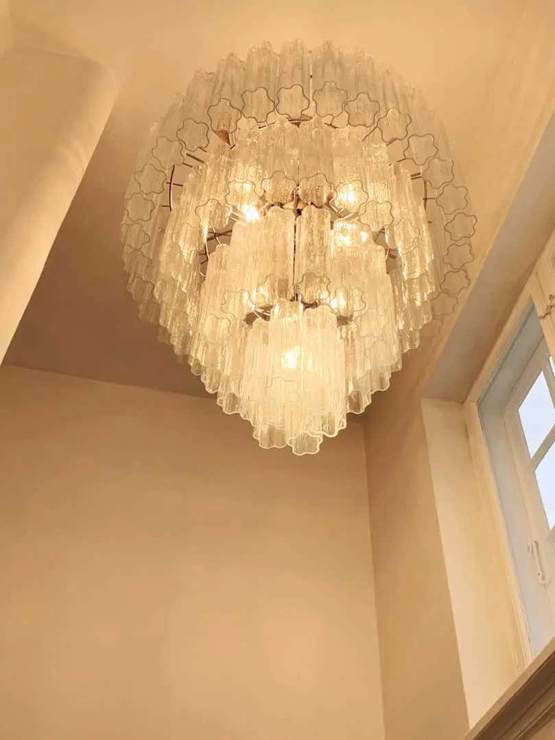 Murano Chandelier 33.5" – 78 tubes – Transparent