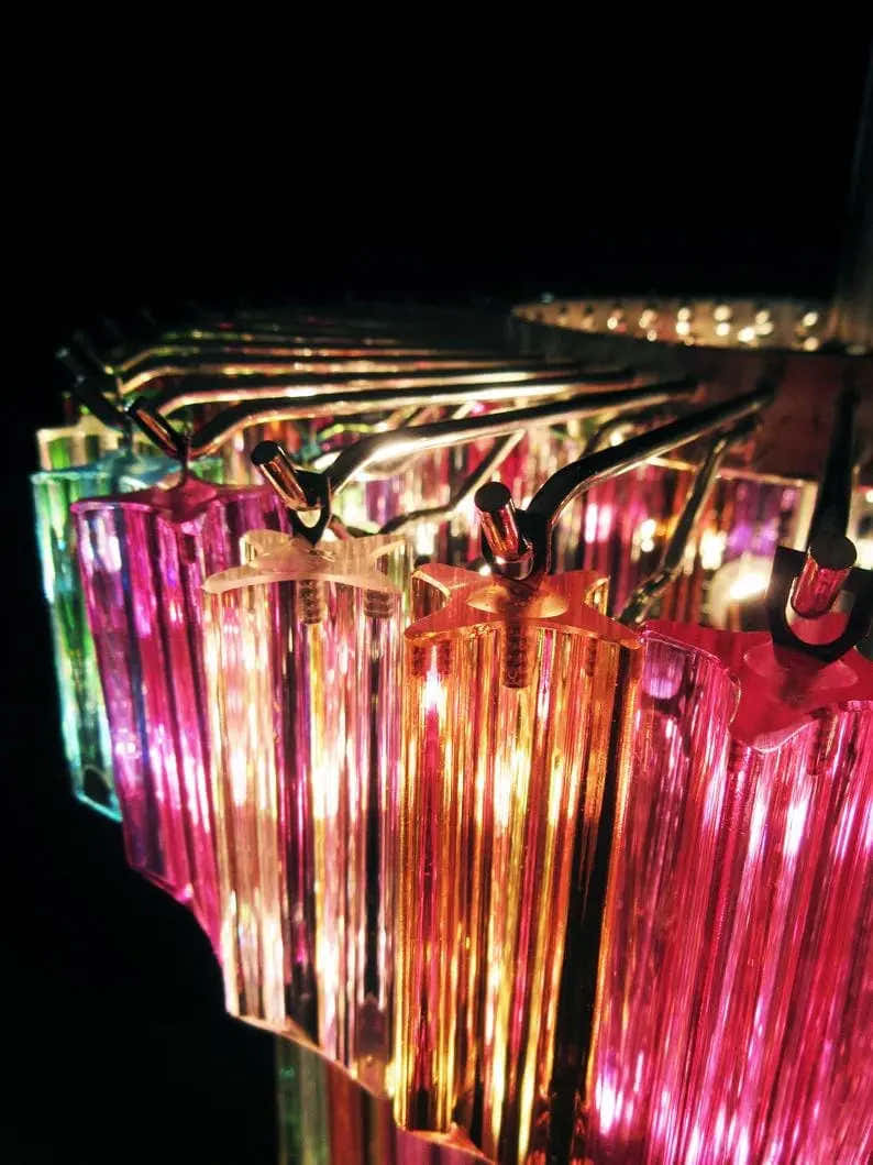 Murano Chandelier – 111 prisms – Multi