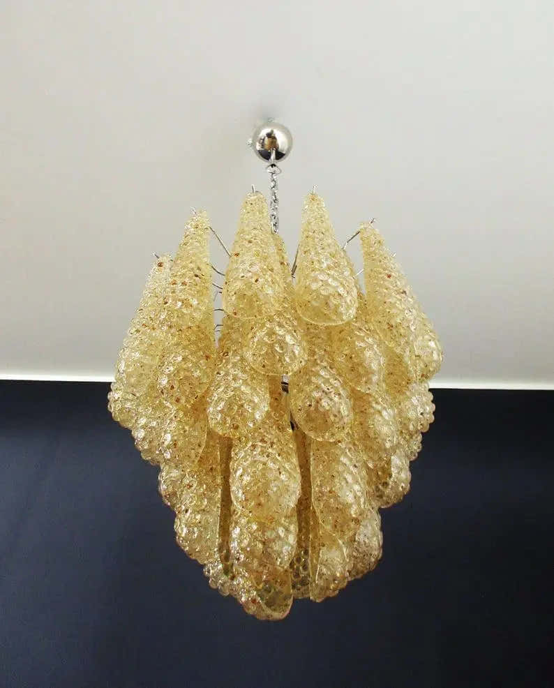 Murano Chandelier – Drop – 41 glasses – Amber