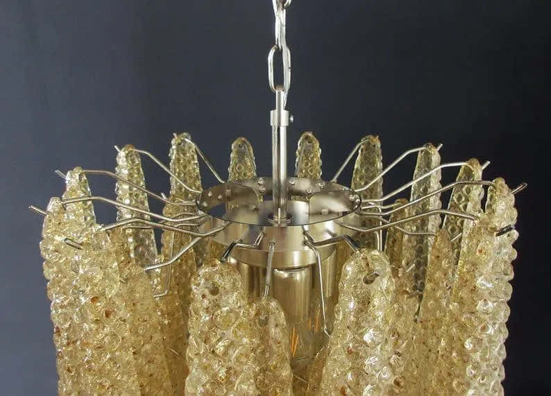 Murano Chandelier – Drop – 41 glasses – Amber