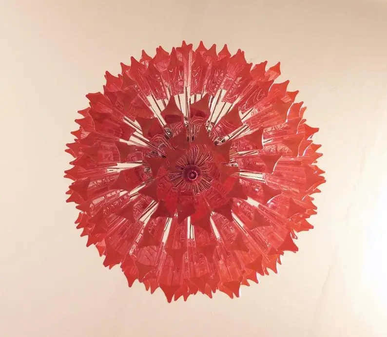 Murano Chandelier – 184 prisms – Pink