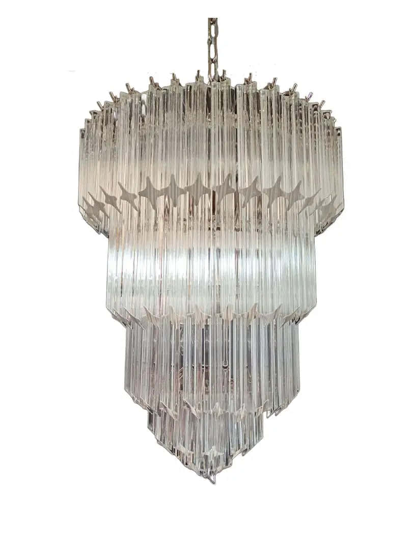 Murano Chandelier – 112 prisms – Transparent