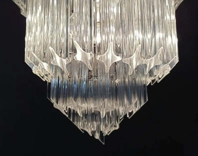 Murano Chandelier – 112 prisms – Transparent
