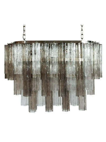 Murano Chandelier – 62 Tubes – Smoked/Transparent