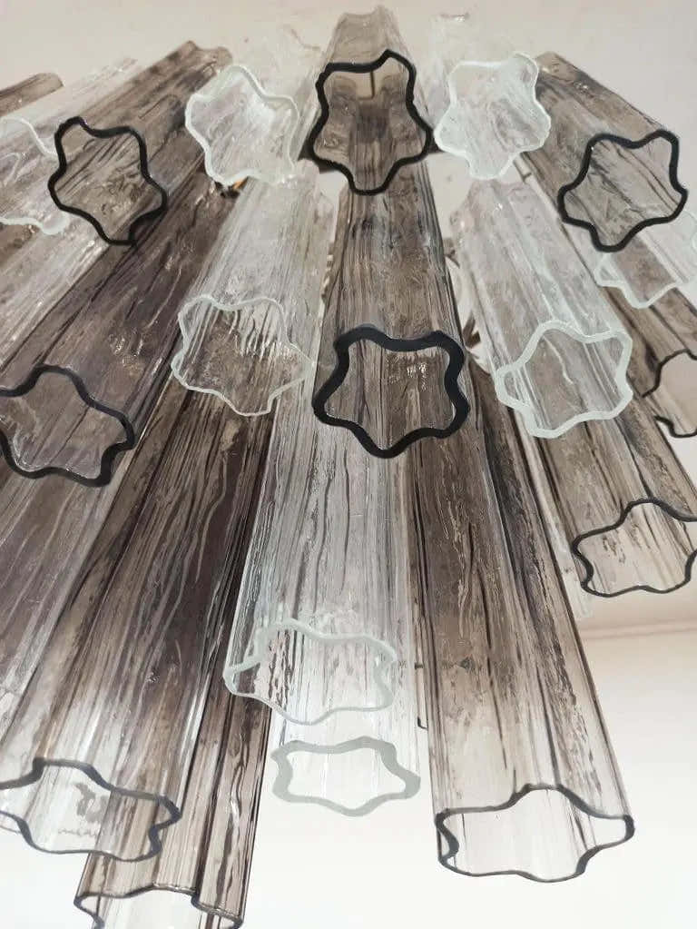 Murano Chandelier – 62 Tubes – Smoked/Transparent