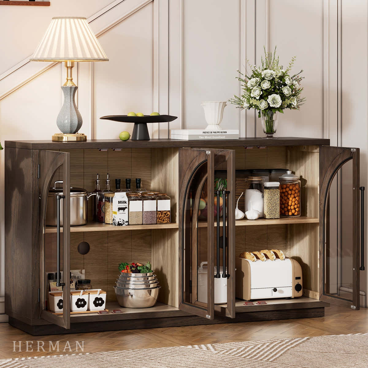 Hattie Sideboard in Oak 70"W 90"W