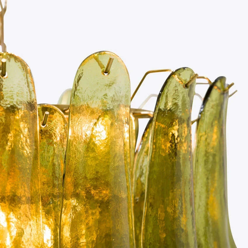 Green Petalo Murano Chandelier 30" 35"