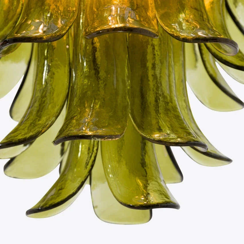 Green Petalo Murano Chandelier 30" 35"