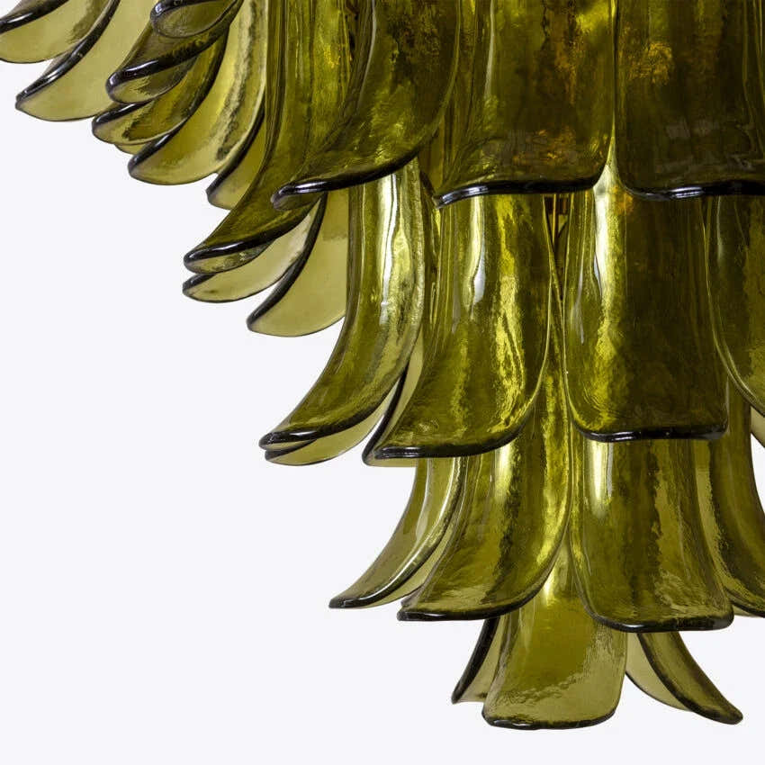 Green Petalo Murano Chandelier 30" 35"