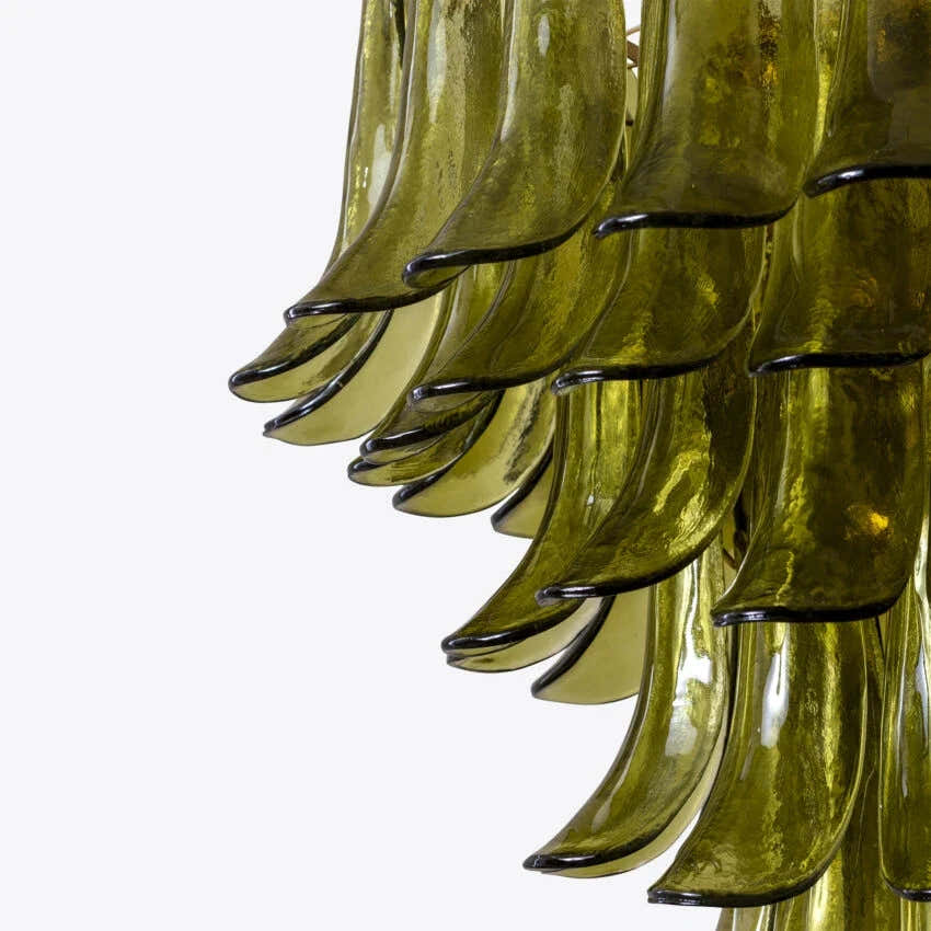 Green Petalo Murano Chandelier 30" 35"