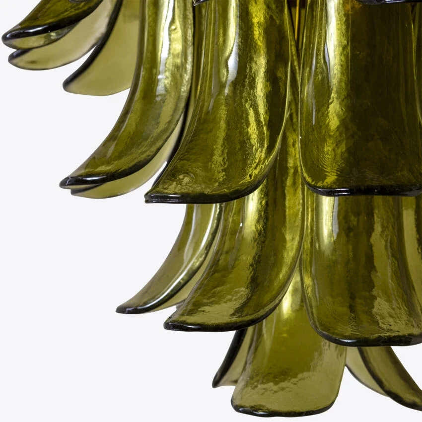 Green Petalo Murano Chandelier 30" 35"