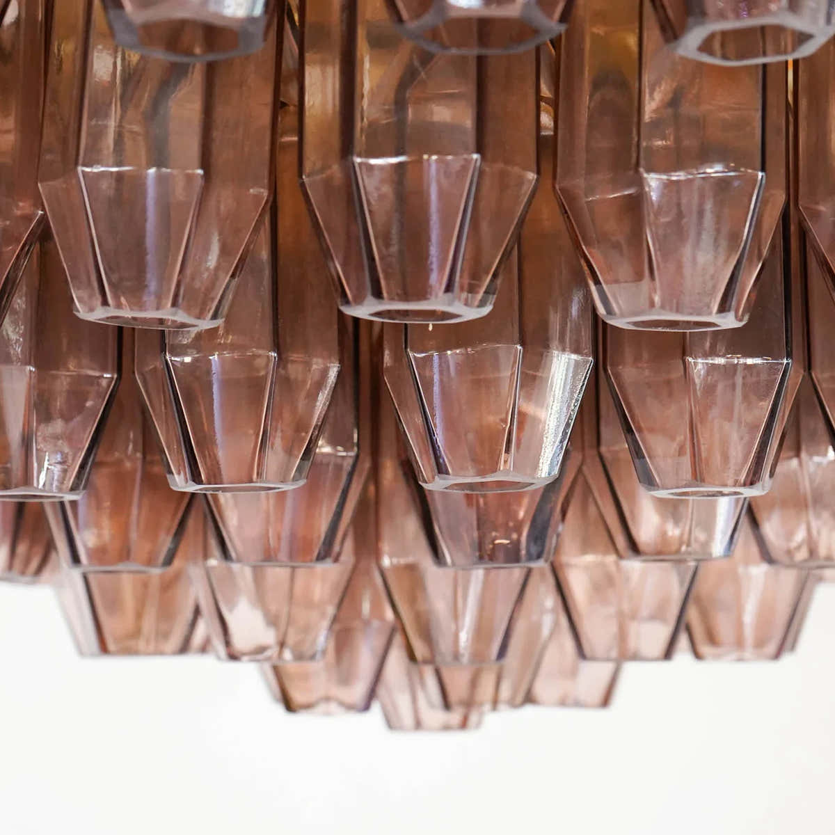 Prismatico Amethyst Glass Ceiling Lamp 35"