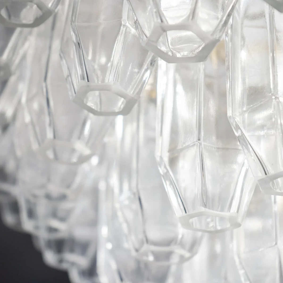Prismatico 12-Light Clear Ceiling Lamp 35"