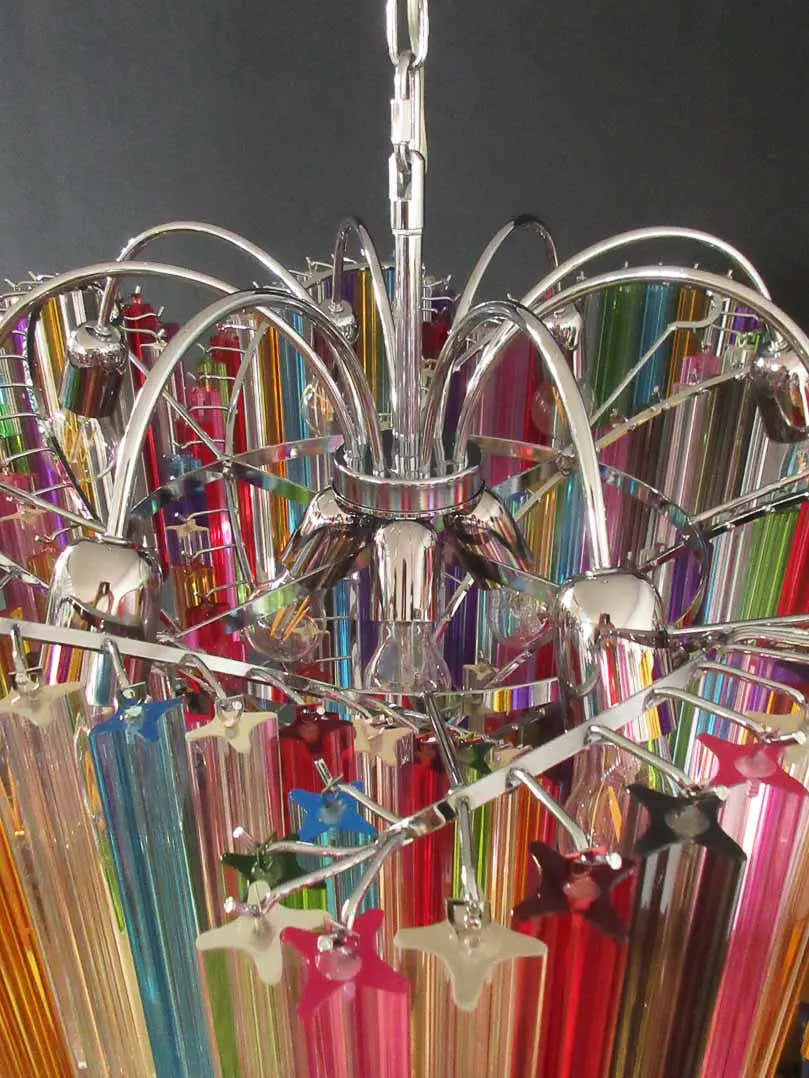 Murano Chandelier – 200 prisms – Multicolored