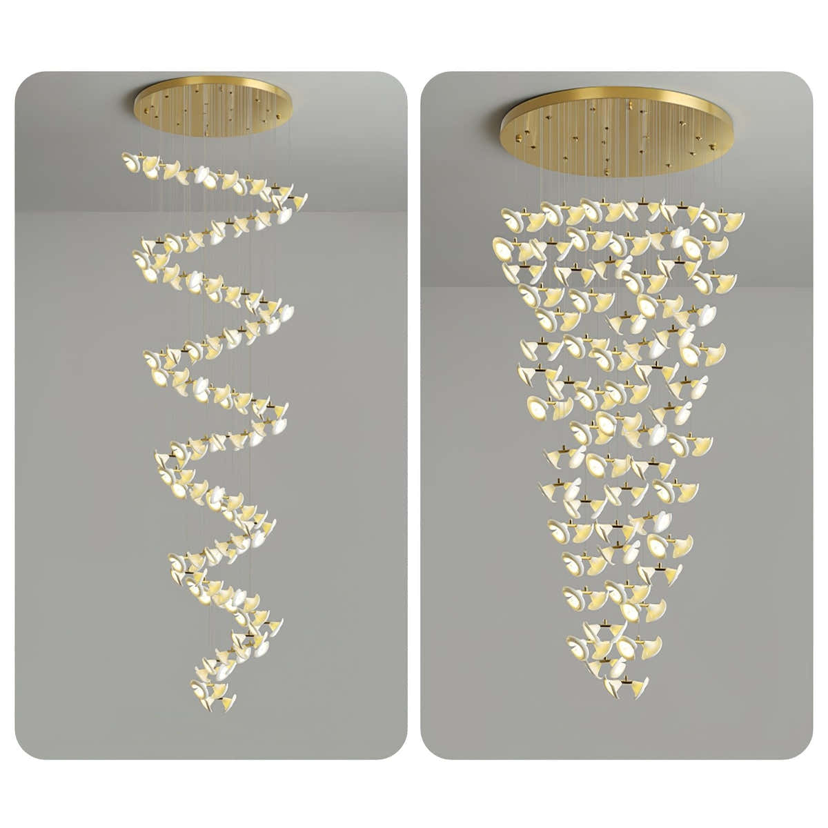 Blossom Double Horn Chandelier