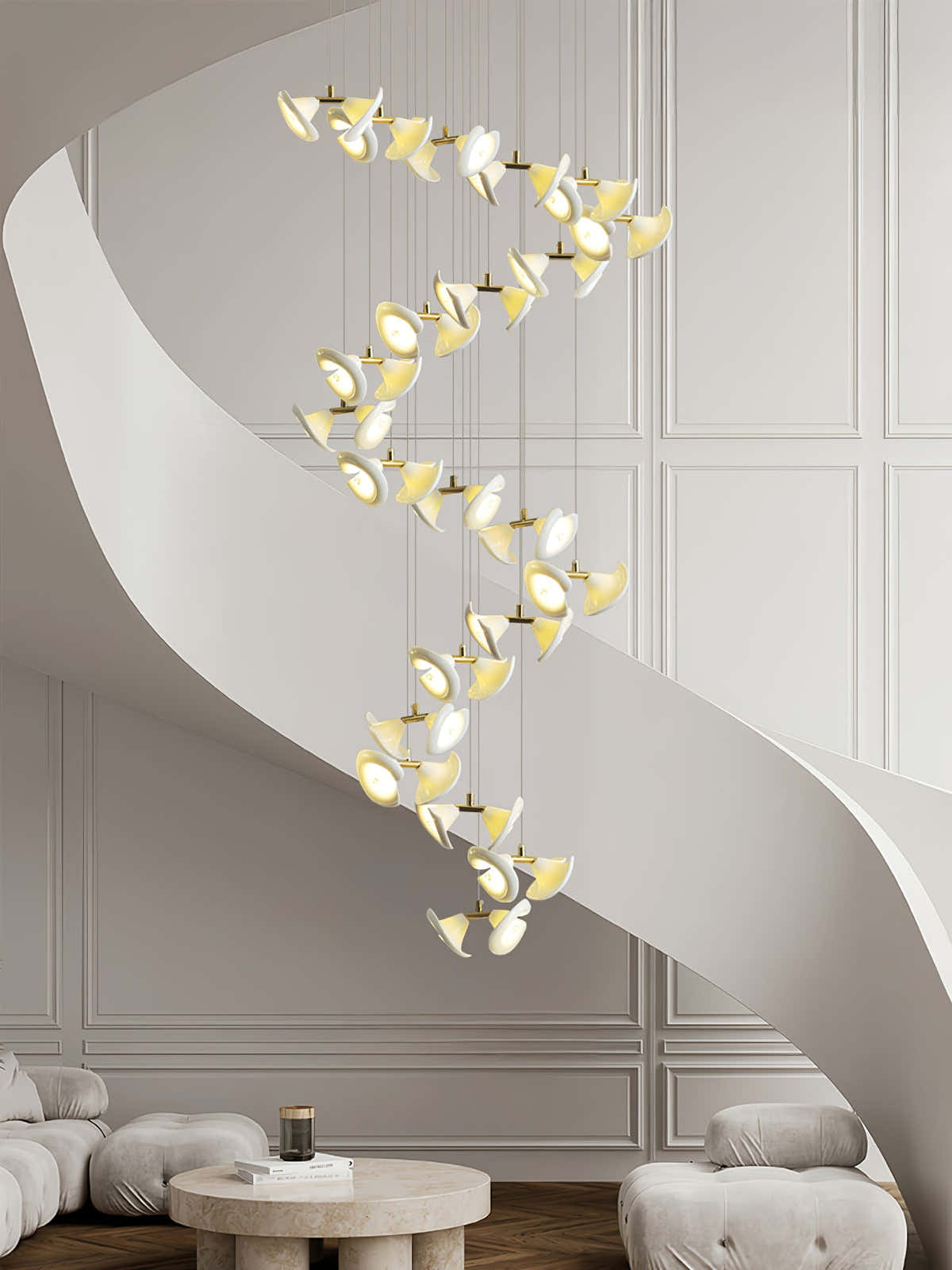 Blossom Double Horn Chandelier