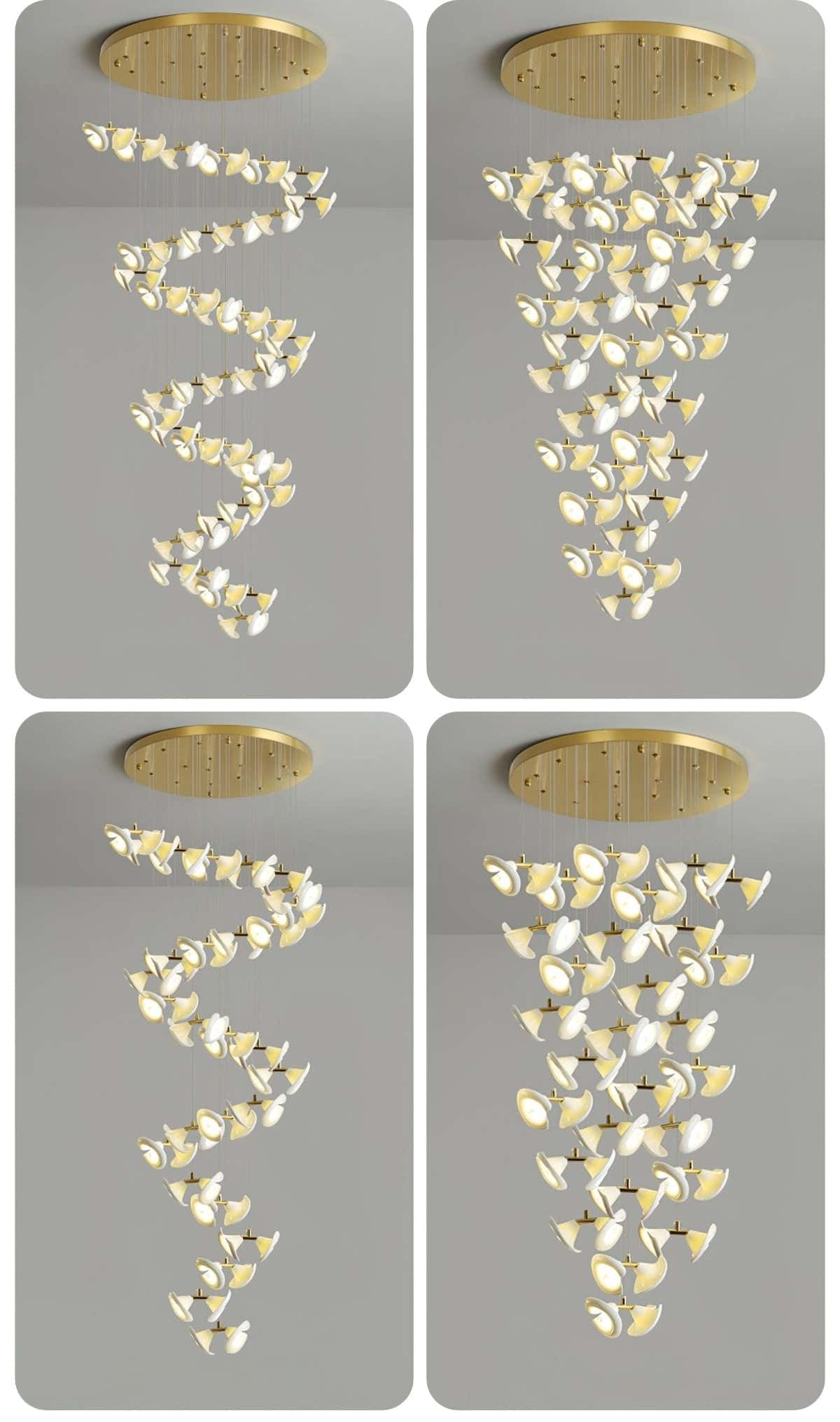 Blossom Double Horn Chandelier