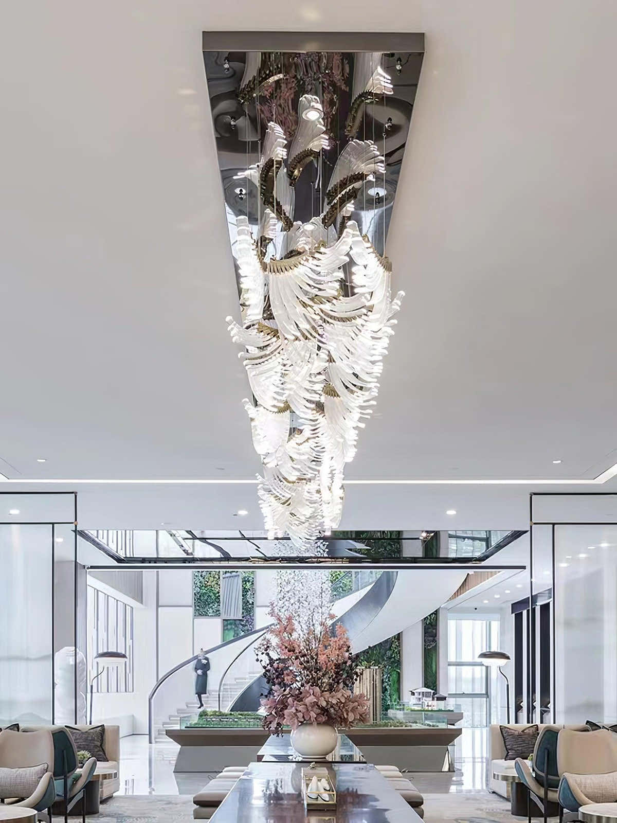 Tiered Palmette Chandelier
