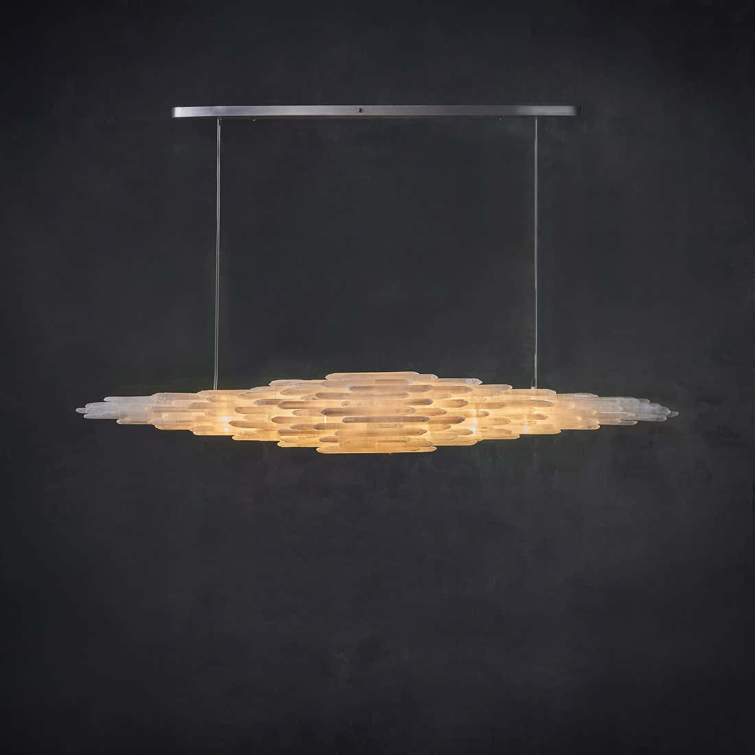 Art Selenite Large Chandelier 71"
