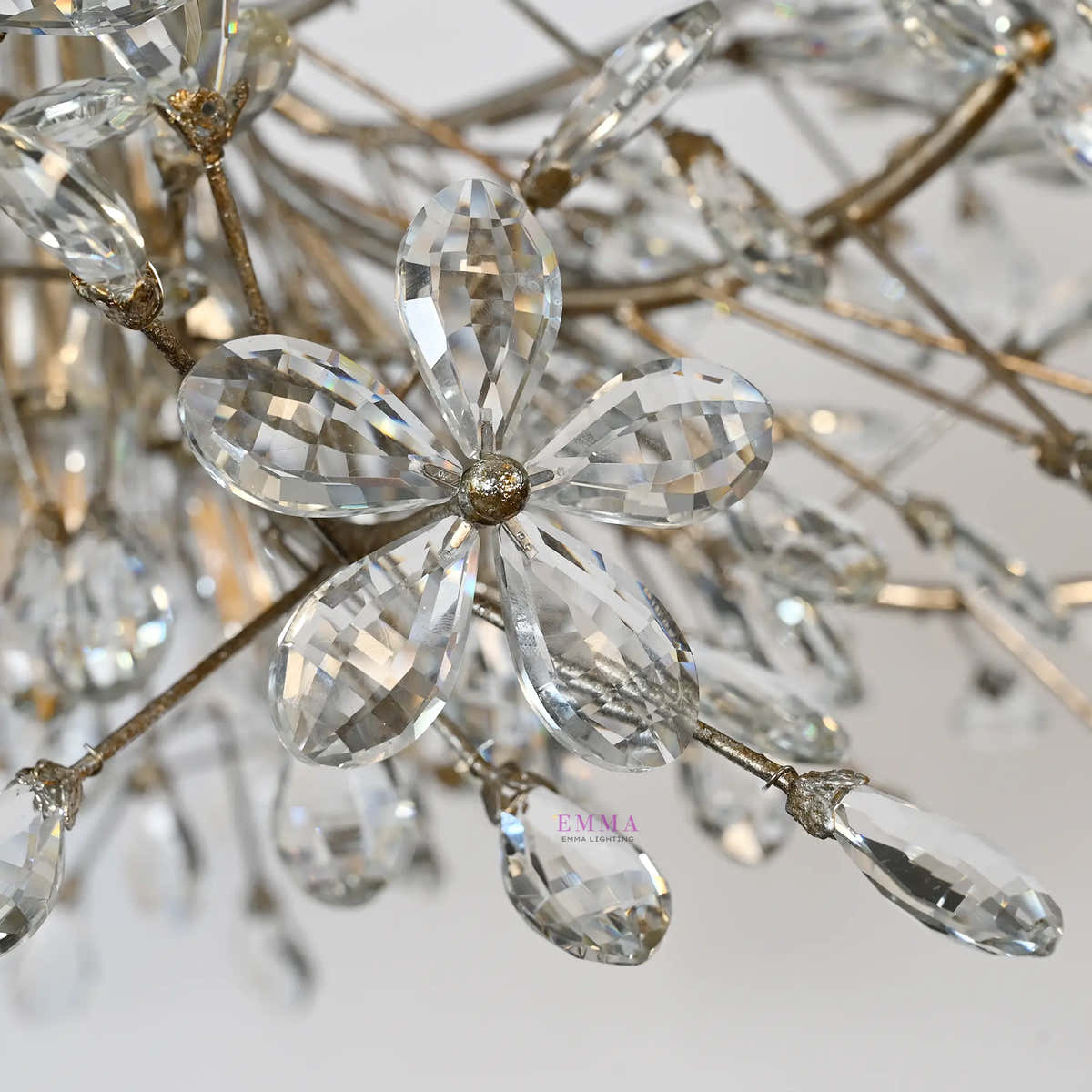 Fiore Crystal Flowers Flushmount