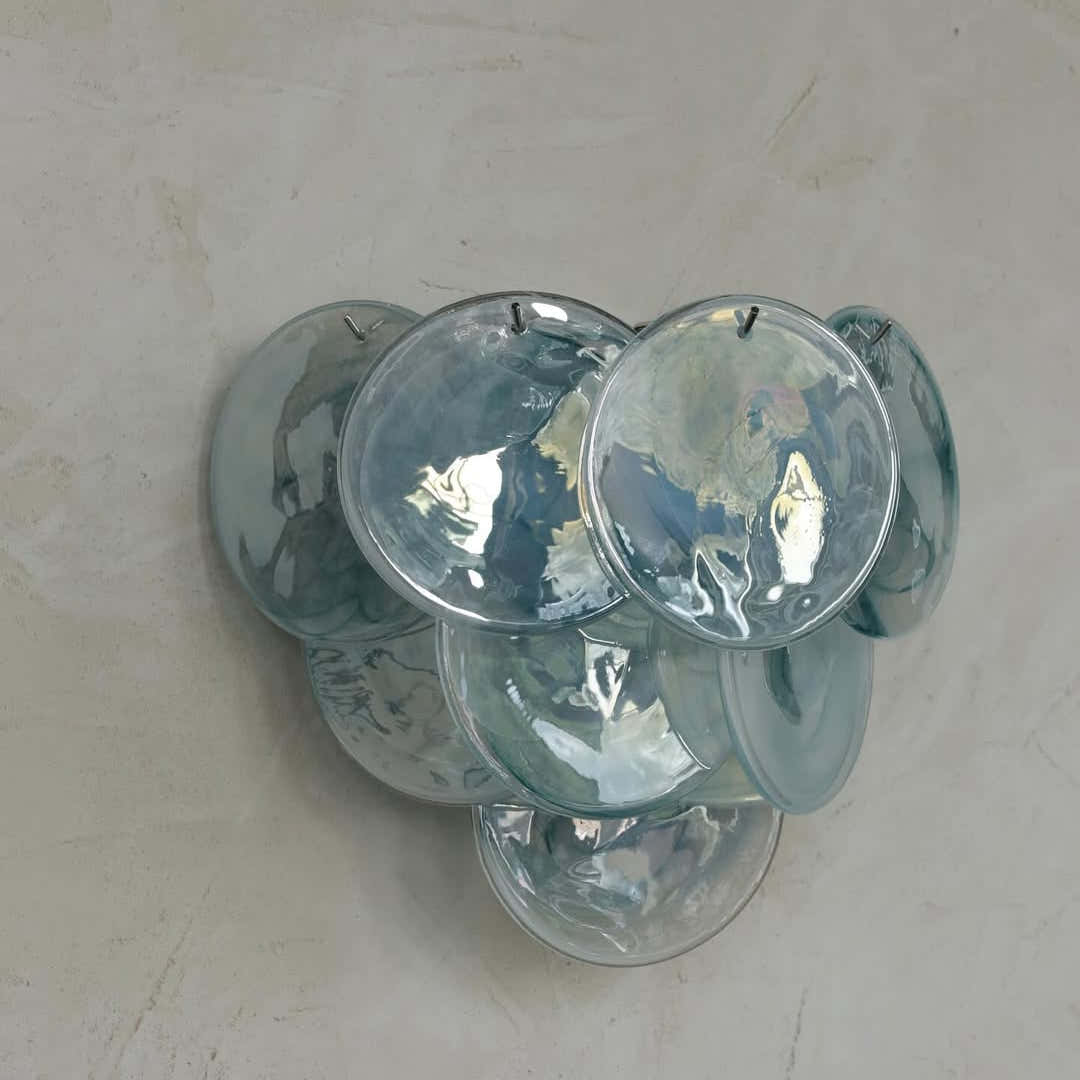 Pink Vintage Murano Glass Wall Lamp