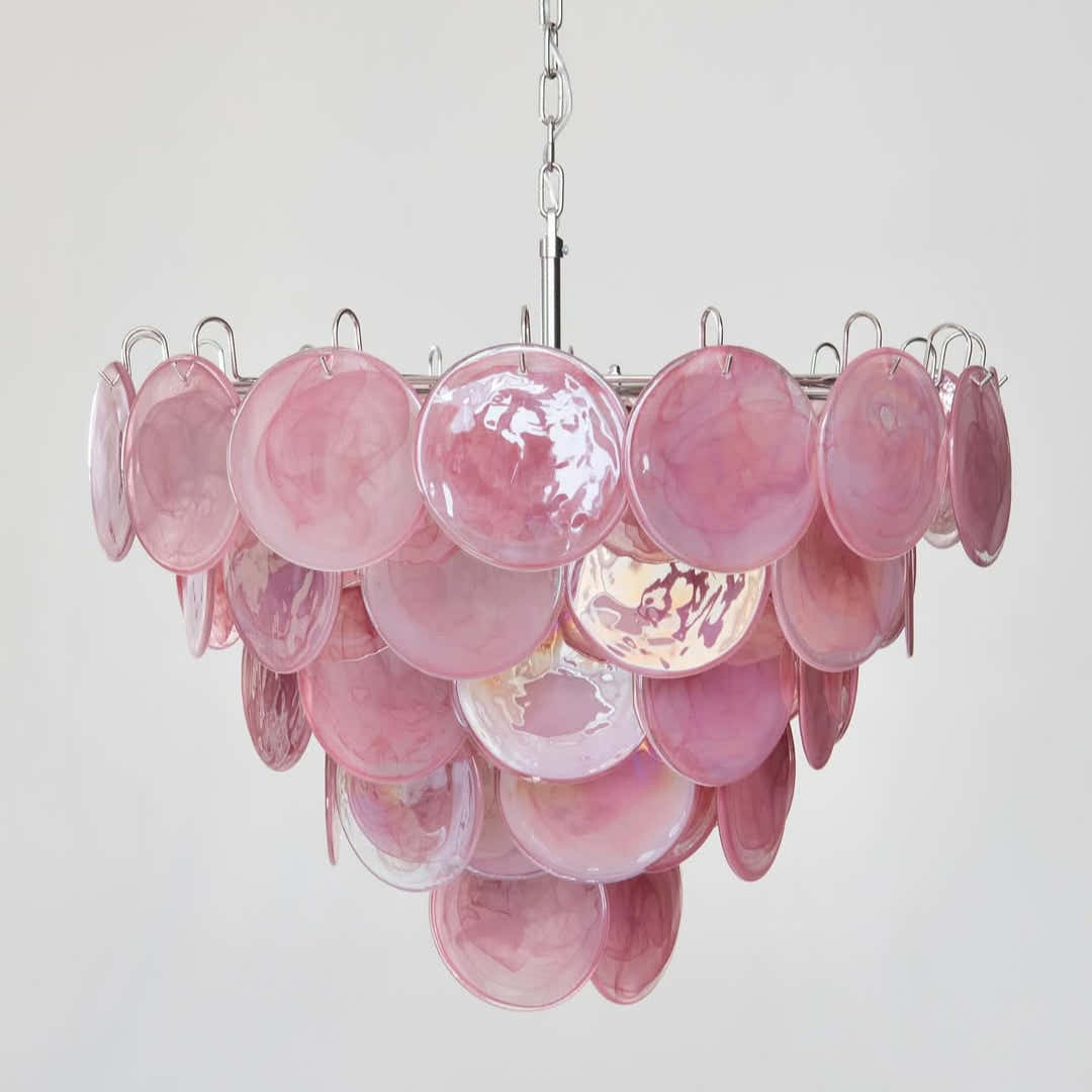 Murano Chandelier 57 Pink