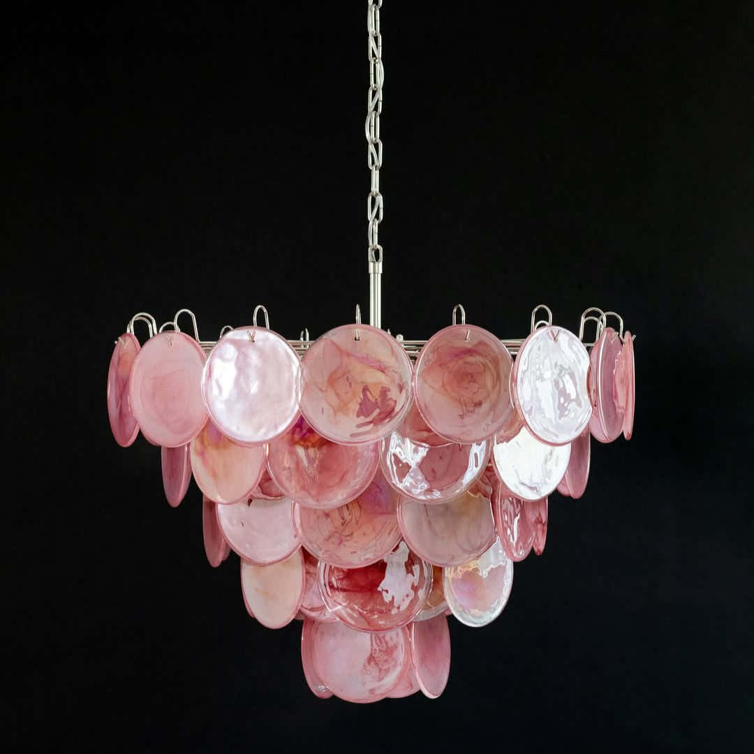 Murano Chandelier 57 Pink