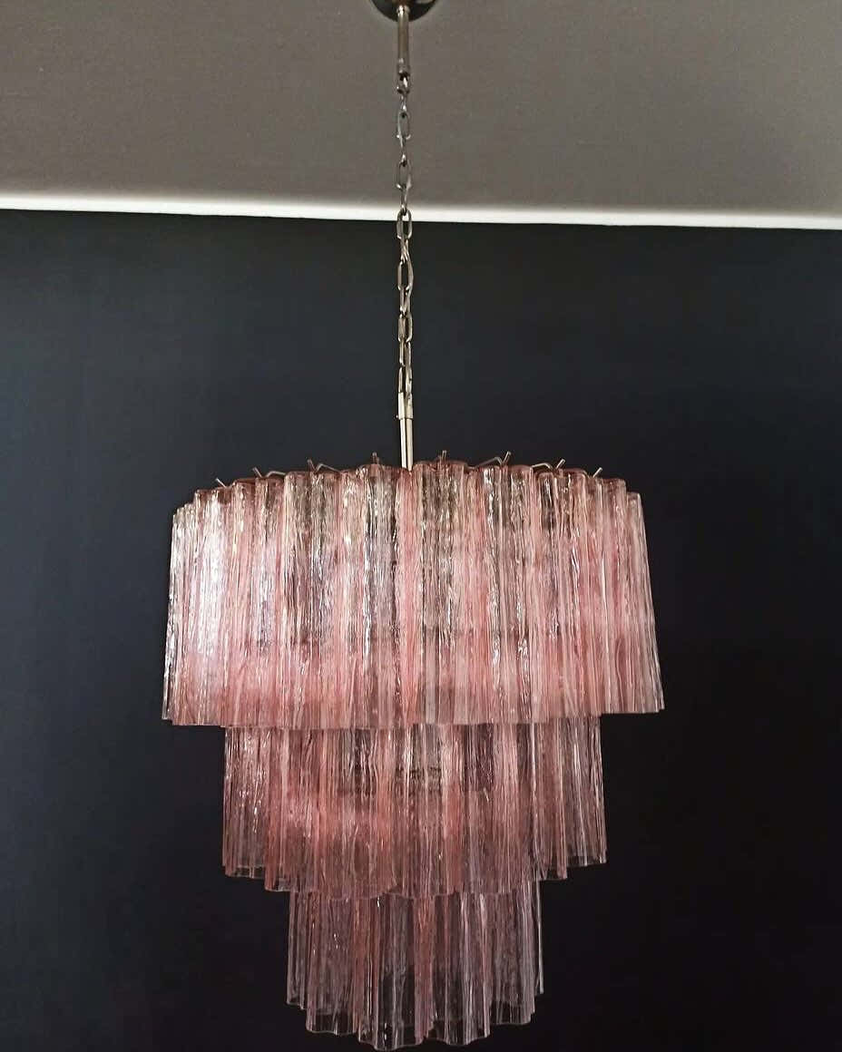 Murano Chandelier 23.6" – 52 tubes – Pink