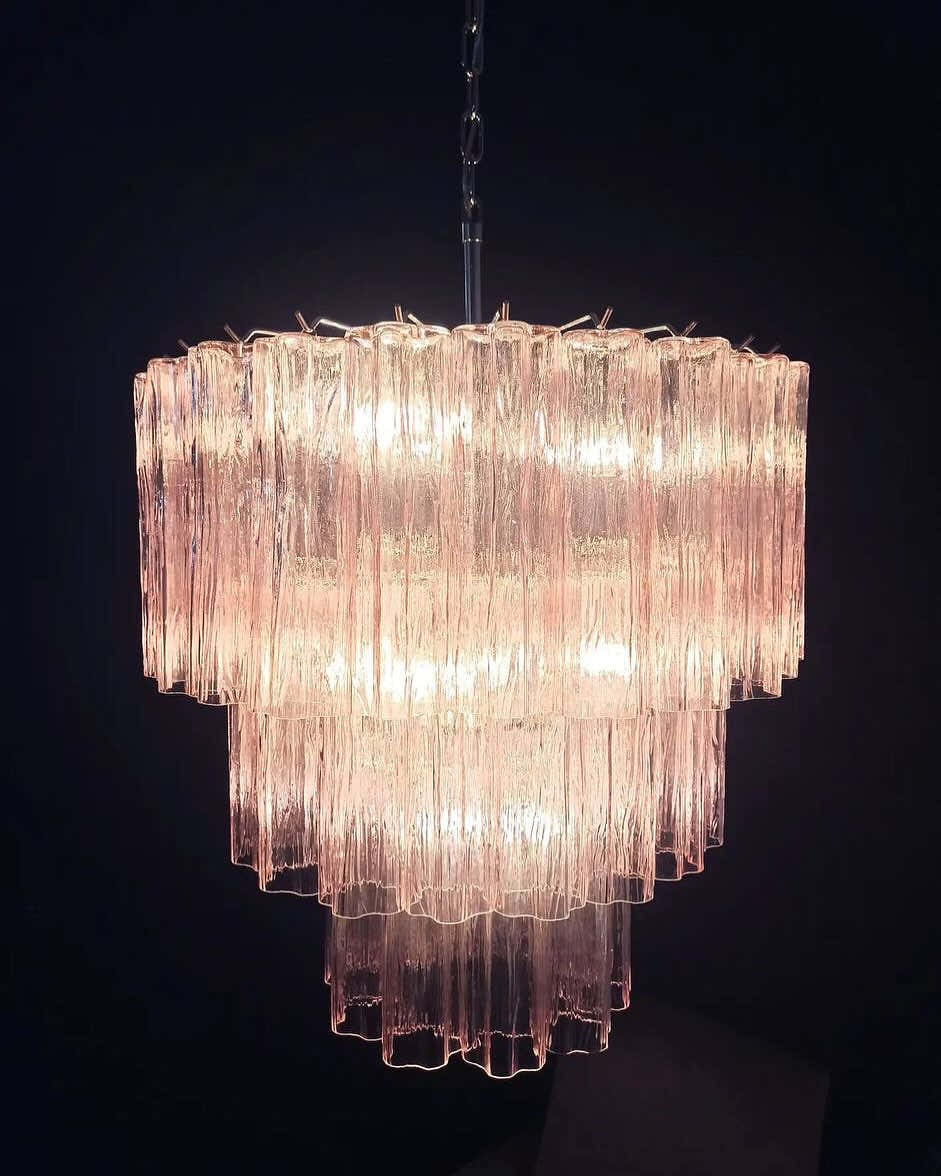 Murano Chandelier 23.6" – 52 tubes – Pink
