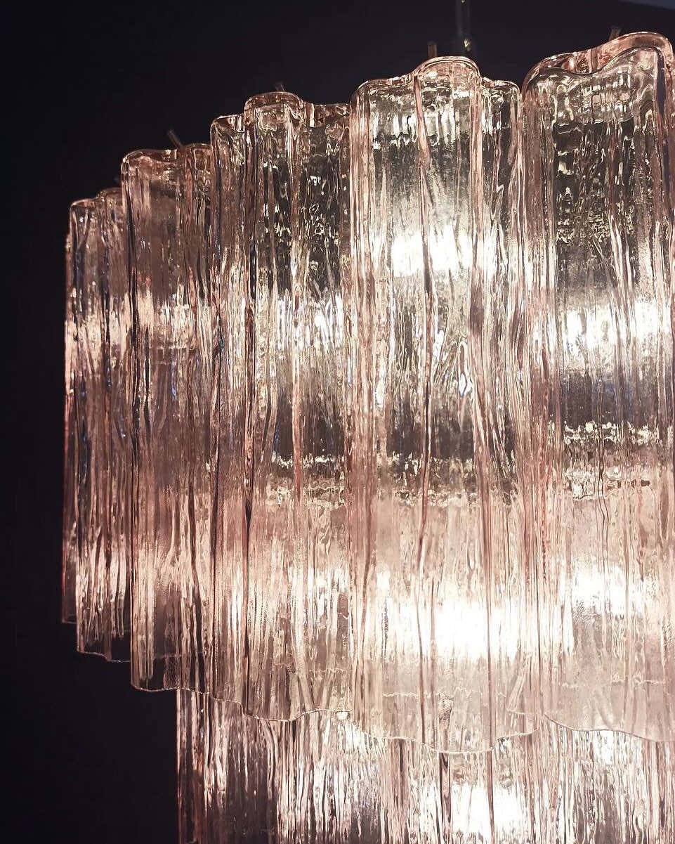 Murano Chandelier 23.6" – 52 tubes – Pink