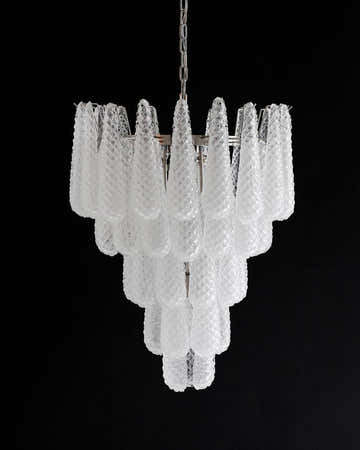 Murano Chandelier – Drop – 52 glasses – Transparent