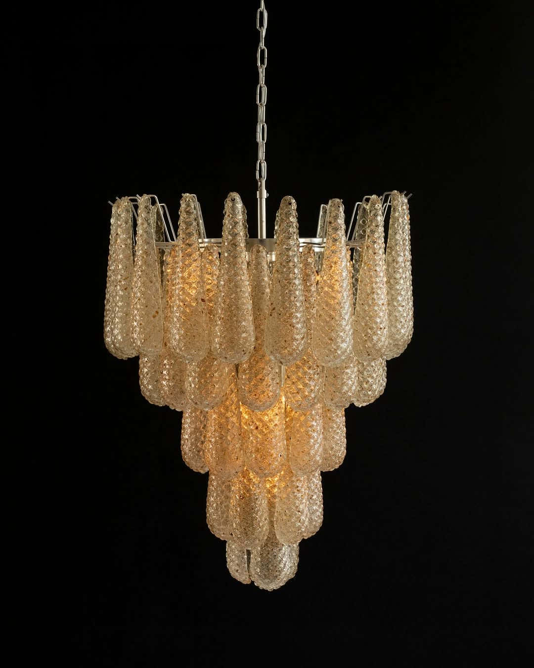 Murano Chandelier – Drop – 41 glasses – Amber